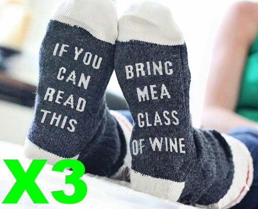 Bring Me Beer / Bring Me Wine Christmas Novelty Socks Secret Santa Present UK Bring Me Beer / Bring Me Wine Christmas Novelty Socks Secret Santa Present UK